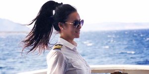 Μαριάνθη Κάσδαγλη σε πλοίο με στολή