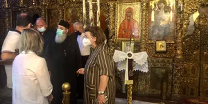 Σε Μονές του Πηλίου η Λίνα Μενδώνη