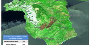 Περίπου 6.000 στρέμματα κάηκαν στη νοτιοανατολική Κεφαλονιά