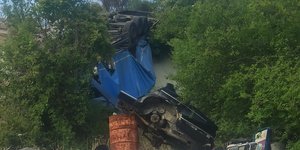 Νταλίκα βγήκε εκτός δρόμου από την Εγνατία