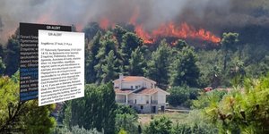 Φωτιά στη Σταμάτα και μηνύματα από το 112