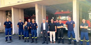 Χρήστος Τεντόμας στον 1ο Πυροσβεστικό Σταθμό Αθηνών