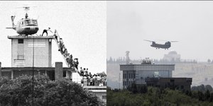 H εκκένωση της πρεσβείας των ΗΠΑ στη Σαϊγκόν το 1975 και χθες Κυριακή στην Καμπούλ
