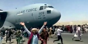 Εικόνα από το αεροδρόμιο της Καμπούλ στο Αφγανιστάν