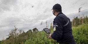 Αστυνομικός με drone στον Εβρο