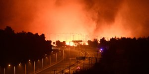 Η φωτιά στην Εθνική Οδό