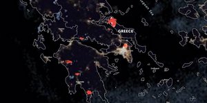 Η εικόνα των πυρκαγιών από δορυφόρο