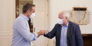 Συνάντηση Κυριάκου Μητσοτάκη με τον Σταύρο Μπένο