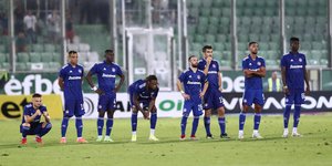 Απογοητευμένοι οι παίκτες του Ολυμπιακού