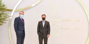 Ο Αμερικανός Πρέσβης Τζέφρυ Ρ. Πάιατ και ο Διευθύνων Σύμβουλος της Lamda Development Οδυσσέας Αθανασίου