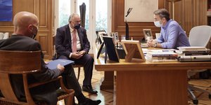 Συνάντηση του Κυριάκου Μητσοτάκη με τον Γιάννη Χατζηθεοδοσίου