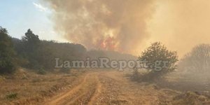 Μαίνεται η φωτιά στο Λογγίτσι Φθιώτιδας