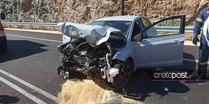 Τροχαίο στην Εθνική Οδό Ηρακλείου Ρεθύμνου
