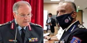 Αριστερά ο Κ. Τσουβάλα, δεξιά ο Στ. Κολοκούρης
