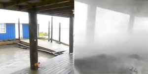 τυφώνας Άιντα αποβάθρα