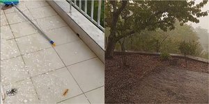 Σφοδρή χαλαζόπτωση στην πόλη της Καβάλας