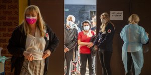 Κροατία: Πολίτες περιμένουν να εμβολιαστούν