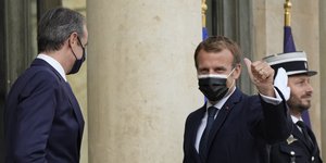 O Κυριάκος Μητσοτάκης και ο πρόεδρος της Γαλλίας, Εμανουέλ Μακρόν