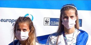 η ΟΠΑΠ Champion Ευαγγελία Αναστασιάδου και η Ευαγγελία Φράγκου 