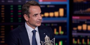 Ο Κυριάκος Μητσοτάκης στη συνέντευξη στο Bloomberg