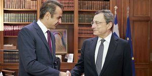 Ο Κυριάκος Μητσοτάκης και ο Μάριο Ντράγκι