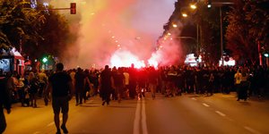 Πορεία οπαδών του ΠΑΟΚ στη Θεσσαλονίκη
