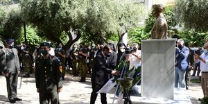Η προτομή του Λοχία Κωνσταντίνου Μελιγκώνη
