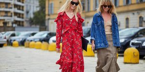 γυναίκες με φόρεμα streetstyle