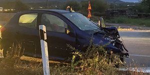 Το ένα όχημα από τα δυο που συγκρούστηκαν