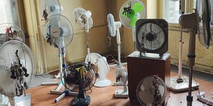Εγκατάσταση ανεμιστήρες Emotional Infinity Ίρις Τουλιάτου 7η Μπιενάλε Αθήνας