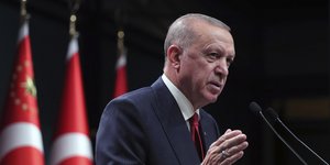 Ο Ρετζέπ Ταγίπ Ερντογάν σε συνέντευξη Τύπου στην Άγκυρα