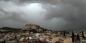 Καταιγίδα πάνω από την Αττική