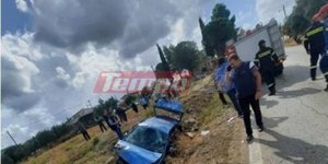 Αυτοκίνητο έπεσε σε χαντάκι και στη συνέχεια ανετράπη στην Αχαΐα