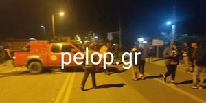 Από τη διαμαρτυρία των Ρομά στην Εθνική οδό Πατρών-Πύργου, στα Σαγέικα