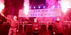 Στιγμιότυπο από την συναυλία για τον Παύλο Φύσσα στο Σύνταγμα