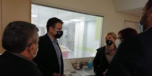 αναπληρώτρια υπουργός Υγείας Μίνα Γκάγκα στο Ιπποκράτειο Θεσσαλονίκης