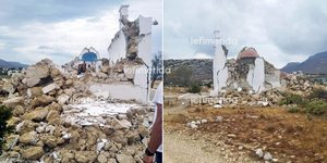 Σεισμός 6,3 Ρίχτερ στην Κρήτη: Κατέρρευσε το εκκλησάκι του Αγίου Νικολάου