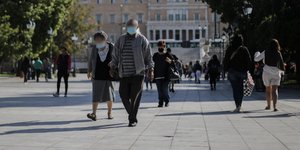 Στιγμιότυπο από το κέντρο της Αθήνας