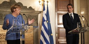 Η Ανγκελα Μέρκελ και ο Κυριάκος Μητσοτάκης