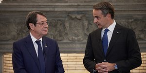 Ο Κυριάκος Μητσοτάκης με τον Νίκο Αναστασιάδη