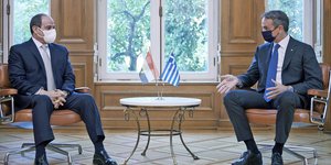 Κυριάκος Μητσοτάκης με Αμπντέλ Φατάχ Ελ Σίσι