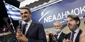 Ο Κυριάκος Μητσοτάκης στην ΤΟ της ΝΔ στην Παιανία