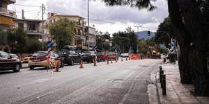 Η τρύπα που είχε προκληθεί στο Χαλάνδρι από την κακοκαιρία «Μπάλλος»