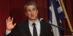 Ο Ανδρέας Λοβέρδος κατά τη διάρκεια ομιλίας του