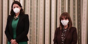 Η υπουργός Παιδείας, Νίκη Κεραμέως, και η Πρόεδρος της Δημοκρατίας, Κατερίνα Σακελλαροπούλου