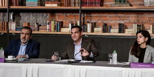 Ο Αλέξης Τσίπρας στην παρουσίαση του think tank του ΣΥΡΙΖΑ