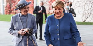 Η Άνγκελα Μέρκελ με την βασίλισσα Μάργκρεθ της Δανίας