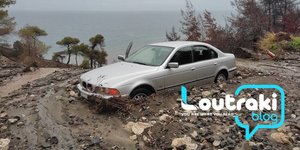 Από τις βροχοπτώσεις προκλήθηκαν πλημμυρικά φαινόμενα, εξαιτίας των πρόσφατων πυρκαγιών