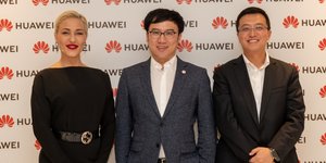 Λαμπερή παρουσίαση της Huawei: Derek Yu, Andy Miao, Πηνελόπη Αναστασοπούλου