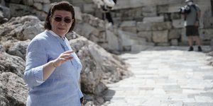 Λίνα Μενδώνη στην Ακρόπολη